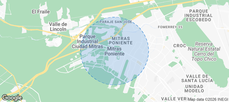 Mitras Poniente Airbnb map